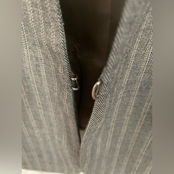 WORTHINGTON Neutral Pinstripe Blazer Career Office Grey Brown NWT Sz 12 - Picture 8 of 15